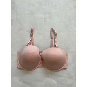 Victoria's Secret Pink Lined Strapless Bra 38DD 301667-B84 Underwire Mesh Gore